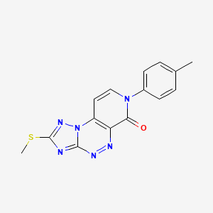 molecular formula C15H12N6OS B5481876 7-(4-methylphenyl)-2-(methylthio)pyrido[4,3-e][1,2,4]triazolo[5,1-c][1,2,4]triazin-6(7H)-one 