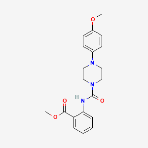 molecular formula C20H23N3O4 B5481894 methyl 2-({[4-(4-methoxyphenyl)-1-piperazinyl]carbonyl}amino)benzoate 