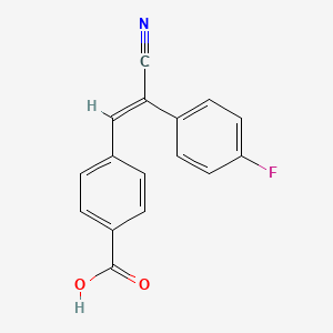 molecular formula C16H10FNO2 B5481905 4-[2-cyano-2-(4-fluorophenyl)vinyl]benzoic acid 