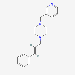 molecular formula C19H23N3 B5481919 1-(3-phenyl-2-propen-1-yl)-4-(3-pyridinylmethyl)piperazine 