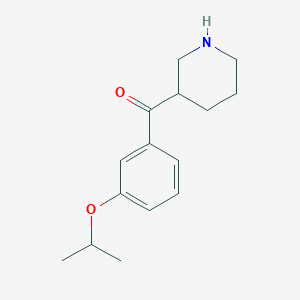 molecular formula C15H21NO2 B5481926 (3-isopropoxyphenyl)(3-piperidinyl)methanone hydrochloride 