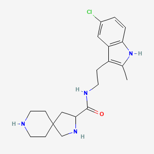 molecular formula C20H27ClN4O B5481931 N-[2-(5-chloro-2-methyl-1H-indol-3-yl)ethyl]-2,8-diazaspiro[4.5]decane-3-carboxamide dihydrochloride 