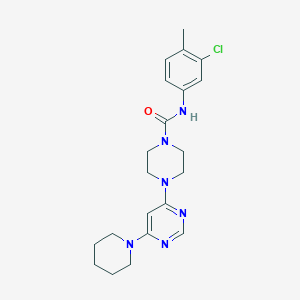 molecular formula C21H27ClN6O B5481950 N-(3-chloro-4-methylphenyl)-4-[6-(1-piperidinyl)-4-pyrimidinyl]-1-piperazinecarboxamide 