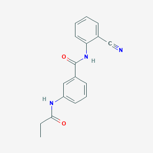 molecular formula C17H15N3O2 B5481955 N-(2-cyanophenyl)-3-(propionylamino)benzamide 