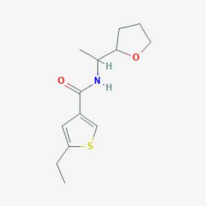 molecular formula C13H19NO2S B5481962 5-ethyl-N-[1-(tetrahydro-2-furanyl)ethyl]-3-thiophenecarboxamide 