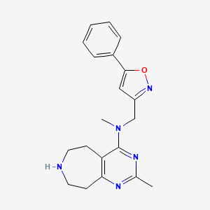 molecular formula C20H23N5O B5481978 N,2-dimethyl-N-[(5-phenyl-3-isoxazolyl)methyl]-6,7,8,9-tetrahydro-5H-pyrimido[4,5-d]azepin-4-amine dihydrochloride 