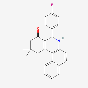 molecular formula C25H22FNO B5481990 5-(4-fluorophenyl)-2,2-dimethyl-2,3,5,6-tetrahydrobenzo[a]phenanthridin-4(1H)-one 
