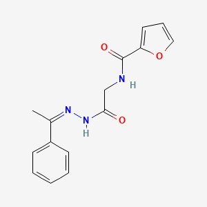 molecular formula C15H15N3O3 B5482050 N-{2-oxo-2-[2-(1-phenylethylidene)hydrazino]ethyl}-2-furamide 