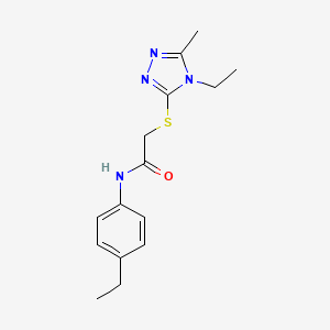 2-[(4-ethyl-5-methyl-4H-1,2,4-triazol-3-yl)thio]-N-(4-ethylphenyl)acetamide