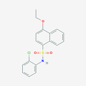 molecular formula C18H16ClNO3S B5482057 N-(2-chlorophenyl)-4-ethoxy-1-naphthalenesulfonamide 