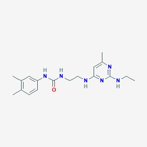 N-(3,4-dimethylphenyl)-N'-(2-{[2-(ethylamino)-6-methyl-4-pyrimidinyl]amino}ethyl)urea