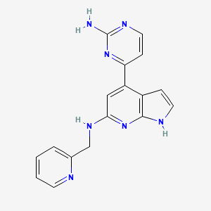 4-(2-aminopyrimidin-4-yl)-N-(pyridin-2-ylmethyl)-1H-pyrrolo[2,3-b]pyridin-6-amine