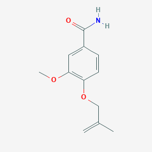 molecular formula C12H15NO3 B5482105 3-methoxy-4-[(2-methyl-2-propen-1-yl)oxy]benzamide 