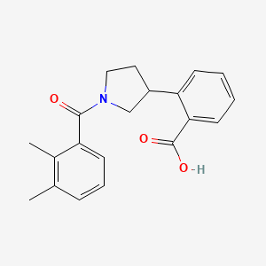 molecular formula C20H21NO3 B5482116 2-[1-(2,3-dimethylbenzoyl)-3-pyrrolidinyl]benzoic acid 