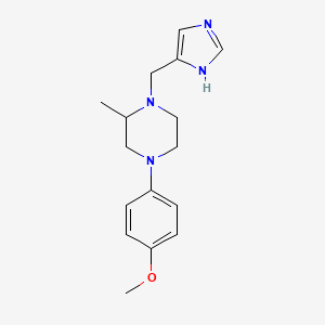 molecular formula C16H22N4O B5482124 1-(1H-imidazol-4-ylmethyl)-4-(4-methoxyphenyl)-2-methylpiperazine 