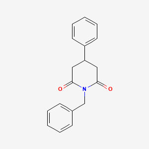 molecular formula C18H17NO2 B5482128 1-benzyl-4-phenyl-2,6-piperidinedione CAS No. 62143-51-5