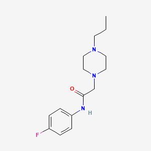 molecular formula C15H22FN3O B5482141 N-(4-fluorophenyl)-2-(4-propyl-1-piperazinyl)acetamide 