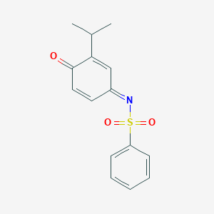 molecular formula C15H15NO3S B5482145 N-(3-isopropyl-4-oxo-2,5-cyclohexadien-1-ylidene)benzenesulfonamide 