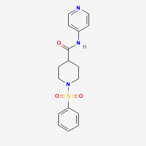 molecular formula C17H19N3O3S B5482153 1-(phenylsulfonyl)-N-pyridin-4-ylpiperidine-4-carboxamide 