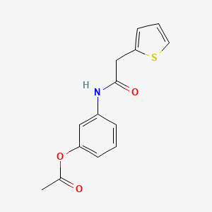 molecular formula C14H13NO3S B5482178 3-{[2-(2-thienyl)acetyl]amino}phenyl acetate 