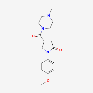 1-(4-methoxyphenyl)-4-[(4-methyl-1-piperazinyl)carbonyl]-2-pyrrolidinone