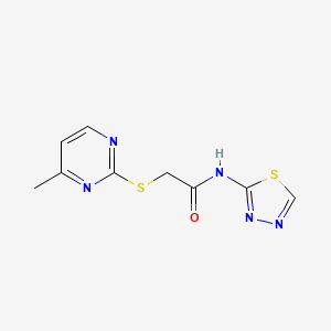 2-[(4-methyl-2-pyrimidinyl)thio]-N-1,3,4-thiadiazol-2-ylacetamide