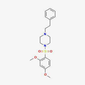 molecular formula C20H26N2O4S B5482189 1-[(2,4-dimethoxyphenyl)sulfonyl]-4-(2-phenylethyl)piperazine 