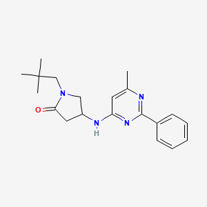 1-(2,2-dimethylpropyl)-4-[(6-methyl-2-phenylpyrimidin-4-yl)amino]pyrrolidin-2-one