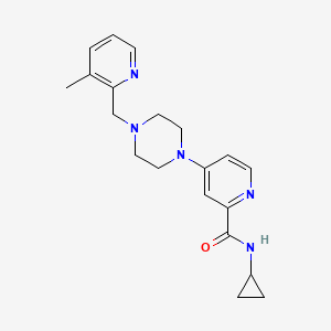 molecular formula C20H25N5O B5482216 N-cyclopropyl-4-{4-[(3-methyl-2-pyridinyl)methyl]-1-piperazinyl}-2-pyridinecarboxamide 
