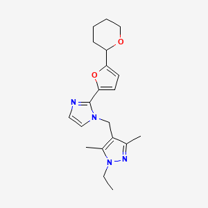 1-ethyl-3,5-dimethyl-4-({2-[5-(tetrahydro-2H-pyran-2-yl)-2-furyl]-1H-imidazol-1-yl}methyl)-1H-pyrazole