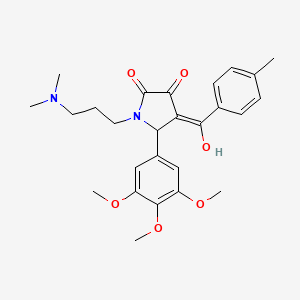 1-[3-(dimethylamino)propyl]-3-hydroxy-4-(4-methylbenzoyl)-5-(3,4,5-trimethoxyphenyl)-1,5-dihydro-2H-pyrrol-2-one