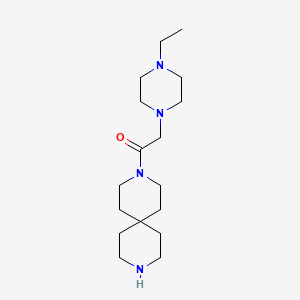 molecular formula C17H32N4O B5482238 3-[(4-ethyl-1-piperazinyl)acetyl]-3,9-diazaspiro[5.5]undecane dihydrochloride 