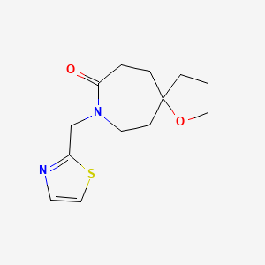 molecular formula C13H18N2O2S B5482276 8-(1,3-thiazol-2-ylmethyl)-1-oxa-8-azaspiro[4.6]undecan-9-one 