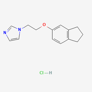molecular formula C14H17ClN2O B5482283 1-[2-(2,3-dihydro-1H-inden-5-yloxy)ethyl]-1H-imidazole hydrochloride 