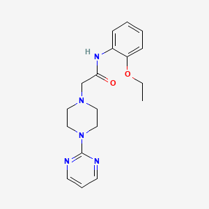 molecular formula C18H23N5O2 B5482303 N-(2-ethoxyphenyl)-2-[4-(2-pyrimidinyl)-1-piperazinyl]acetamide 