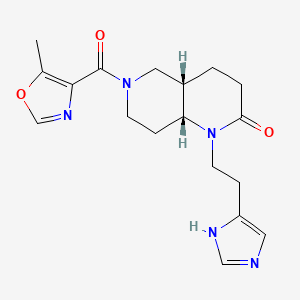 (4aS*,8aR*)-1-[2-(1H-imidazol-4-yl)ethyl]-6-[(5-methyl-1,3-oxazol-4-yl)carbonyl]octahydro-1,6-naphthyridin-2(1H)-one