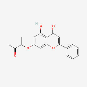 molecular formula C19H16O5 B5482309 5-hydroxy-7-(1-methyl-2-oxopropoxy)-2-phenyl-4H-chromen-4-one 