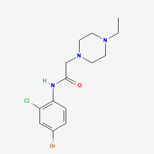 N-(4-bromo-2-chlorophenyl)-2-(4-ethyl-1-piperazinyl)acetamide