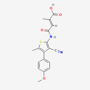 4-{[3-cyano-4-(4-methoxyphenyl)-5-methyl-2-thienyl]amino}-2-methyl-4-oxo-2-butenoic acid