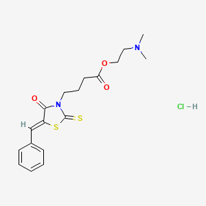 2-(dimethylamino)ethyl 4-(5-benzylidene-4-oxo-2-thioxo-1,3-thiazolidin-3-yl)butanoate hydrochloride