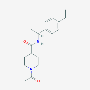 1-acetyl-N-[1-(4-ethylphenyl)ethyl]-4-piperidinecarboxamide