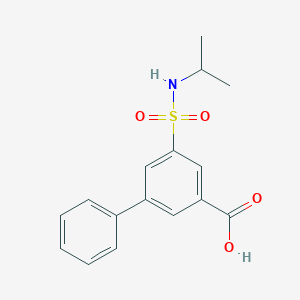 molecular formula C16H17NO4S B5482366 5-[(isopropylamino)sulfonyl]biphenyl-3-carboxylic acid 