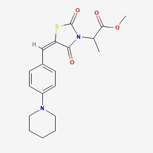 methyl 2-{2,4-dioxo-5-[4-(1-piperidinyl)benzylidene]-1,3-thiazolidin-3-yl}propanoate