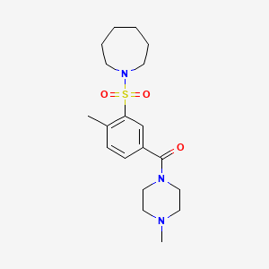 1-({2-methyl-5-[(4-methylpiperazin-1-yl)carbonyl]phenyl}sulfonyl)azepane