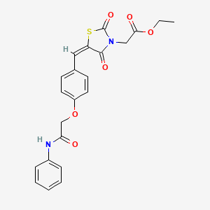 molecular formula C22H20N2O6S B5482442 ethyl {5-[4-(2-anilino-2-oxoethoxy)benzylidene]-2,4-dioxo-1,3-thiazolidin-3-yl}acetate 