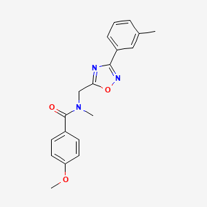 molecular formula C19H19N3O3 B5482446 4-methoxy-N-methyl-N-{[3-(3-methylphenyl)-1,2,4-oxadiazol-5-yl]methyl}benzamide 