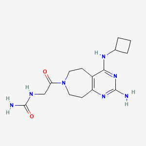 N-{2-[2-amino-4-(cyclobutylamino)-5,6,8,9-tetrahydro-7H-pyrimido[4,5-d]azepin-7-yl]-2-oxoethyl}urea