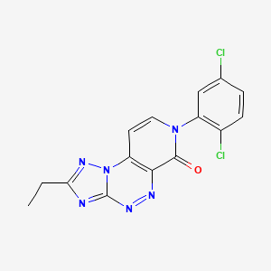 molecular formula C15H10Cl2N6O B5482459 7-(2,5-dichlorophenyl)-2-ethylpyrido[4,3-e][1,2,4]triazolo[5,1-c][1,2,4]triazin-6(7H)-one 