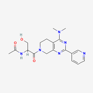 N-[2-[4-(dimethylamino)-2-pyridin-3-yl-5,8-dihydropyrido[3,4-d]pyrimidin-7(6H)-yl]-1-(hydroxymethyl)-2-oxoethyl]acetamide