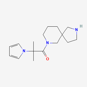 molecular formula C16H25N3O B5482467 7-[2-methyl-2-(1H-pyrrol-1-yl)propanoyl]-2,7-diazaspiro[4.5]decane hydrochloride 